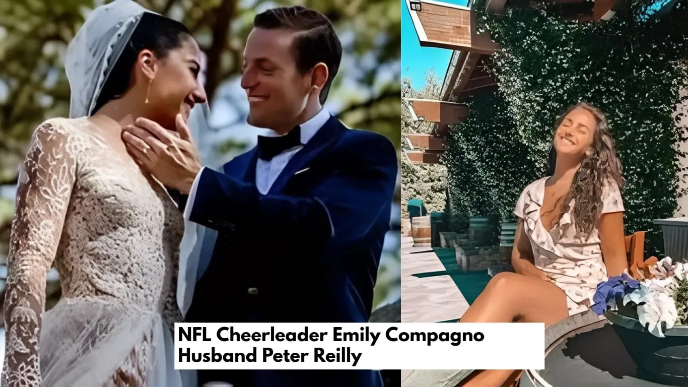 Emily Compagno, former NFL cheerleader, with her husband Peter Reilly — a private yet inspiring couple balancing career and love successfully.