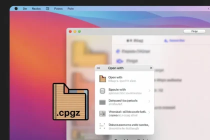 Illustration showing how to open a CPGZ file on a Mac using built-in Archive Utility and alternative extraction methods.