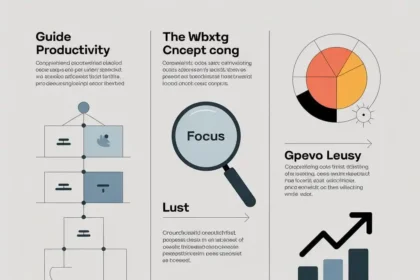 Visual guide explaining structured simplicity, focus, and long-term improvement concepts related to modern productivity and balanced decision-making.