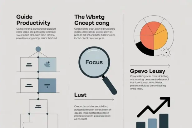 Visual guide explaining structured simplicity, focus, and long-term improvement concepts related to modern productivity and balanced decision-making.